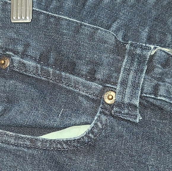 𝅺PAPER Denim & Cloth low rise flare dark wash size 28 - Picture 4 of 6